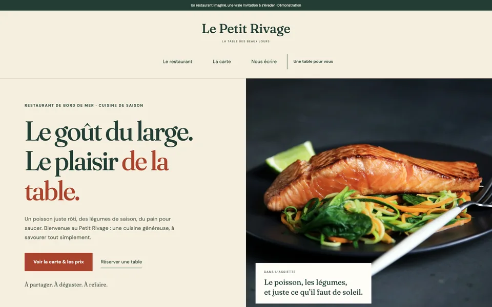 Projet Le Petit Rivage - site web réalisé par Webpro Développement